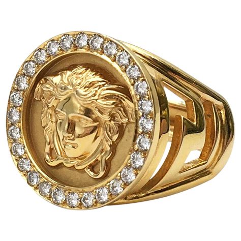 versace jewelry real gold ring|Versace gold ring 18k price.